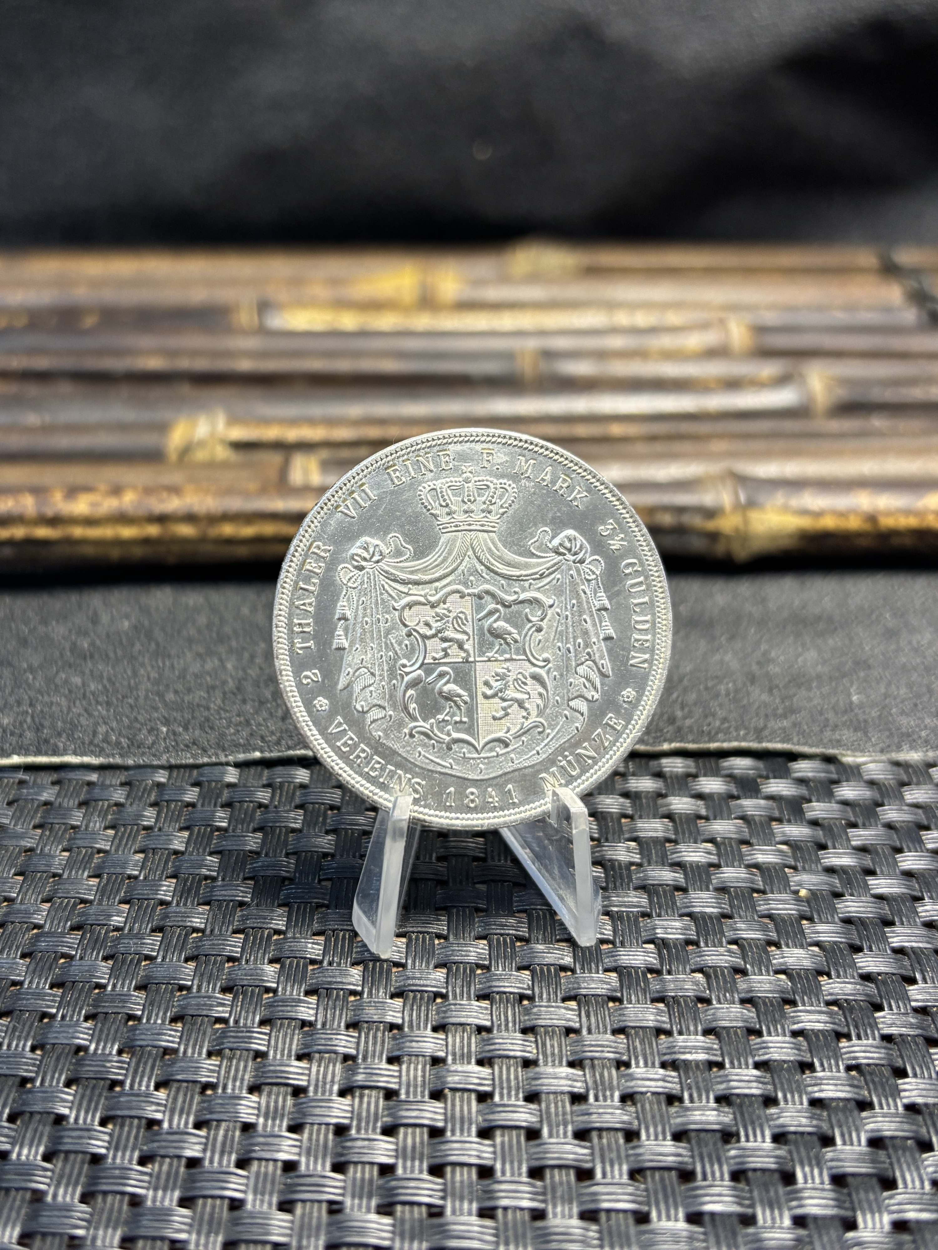 German States Reuss Obergreiz 2 Thaler 3 1/2 Gulden Heinrich XX 1841 A Silver Plated Replica Coin Commemorative Medal,Historical Collectible Art Craft For Enthusiasts