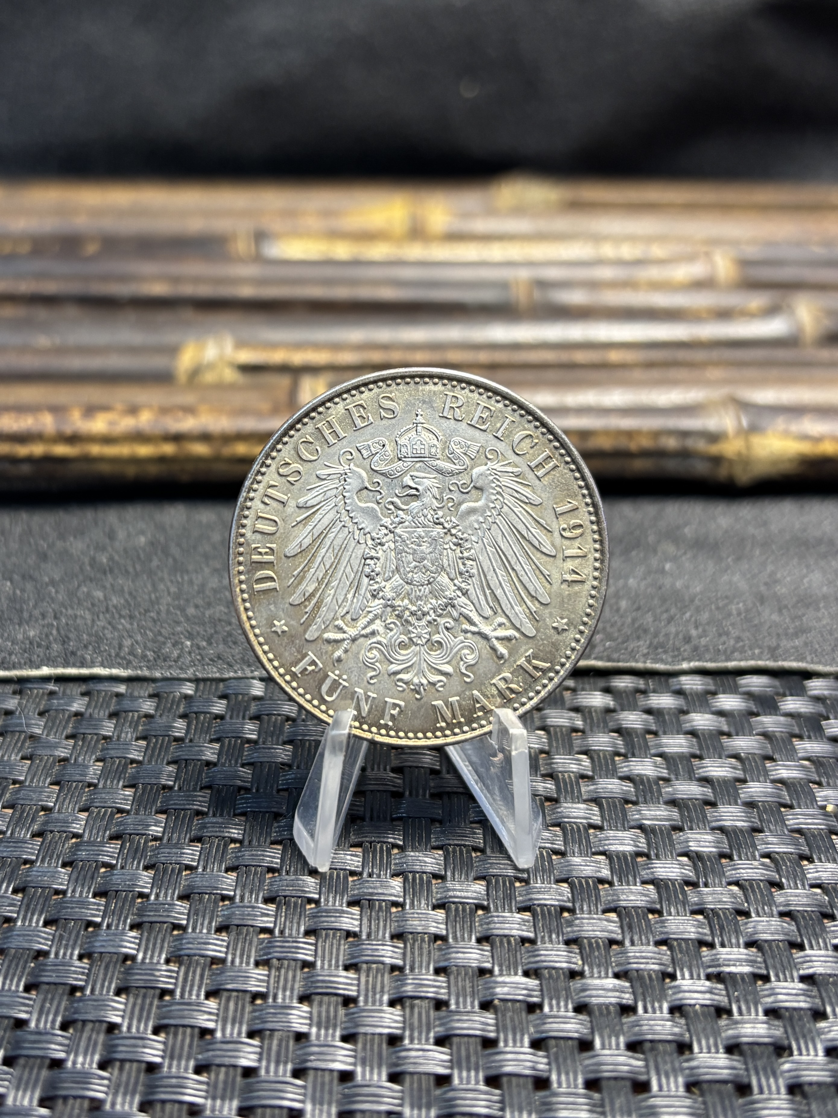 German States 1889 1914 5 Mark Frederick II Wedding Silver Plated Replica Coin Commemorative Medal,Historical Collectible Art Craft For Enthusiasts