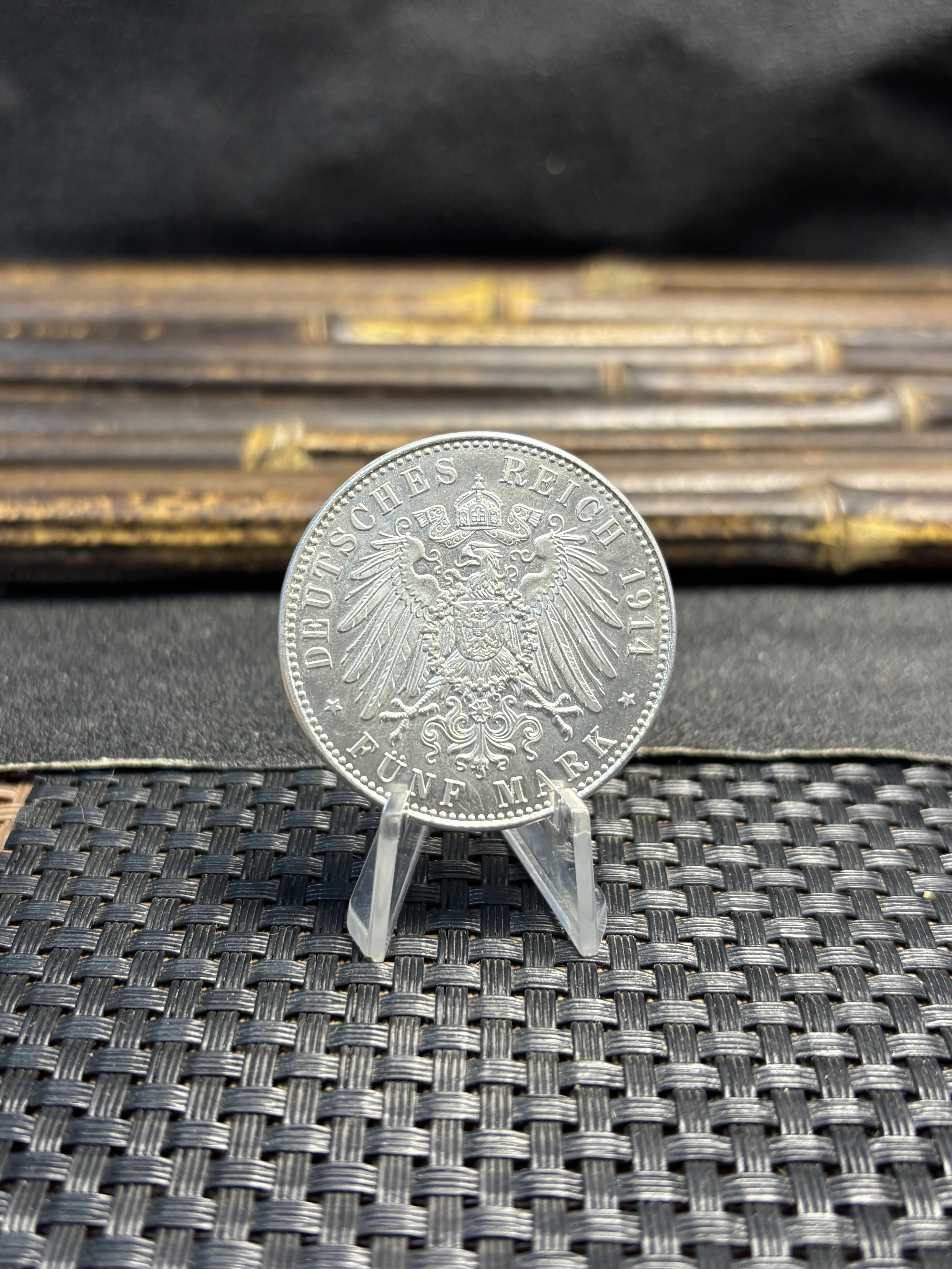 German States 1889 1914 5 Mark Frederick II Wedding Silver Plated Replica Coin Commemorative Medal,Historical Collectible Art Craft For Enthusiasts