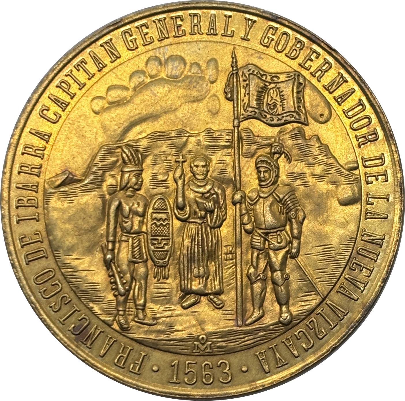 Mexico 1563 1963 City Of Durango Medal Gold Brass Metal Replica Coin Commemorative Medal,Historical Collectible Art Craft For Enthusiasts