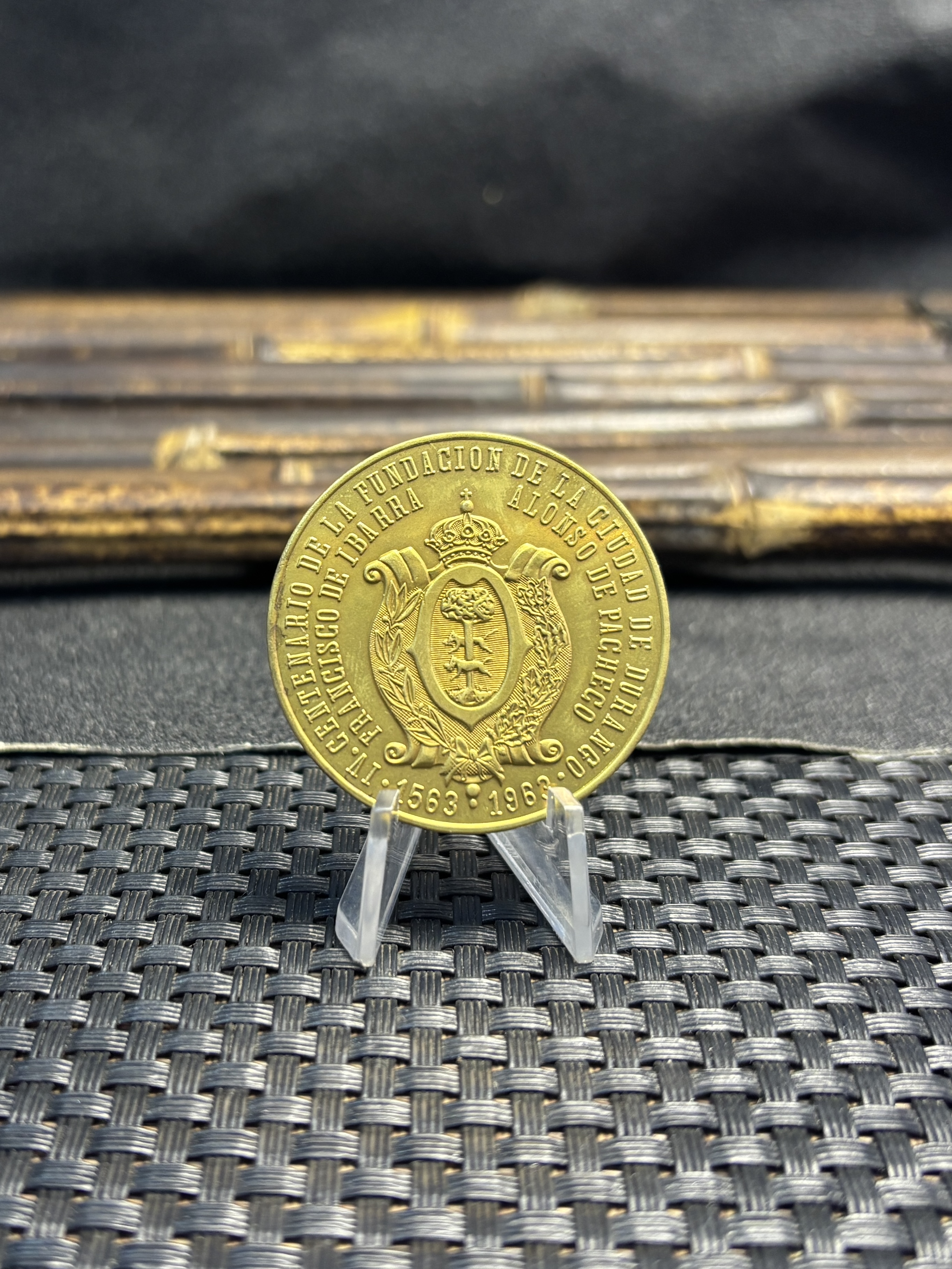 Mexico 1563 1963 City Of Durango Medal Gold Brass Metal Replica Coin Commemorative Medal,Historical Collectible Art Craft For Enthusiasts