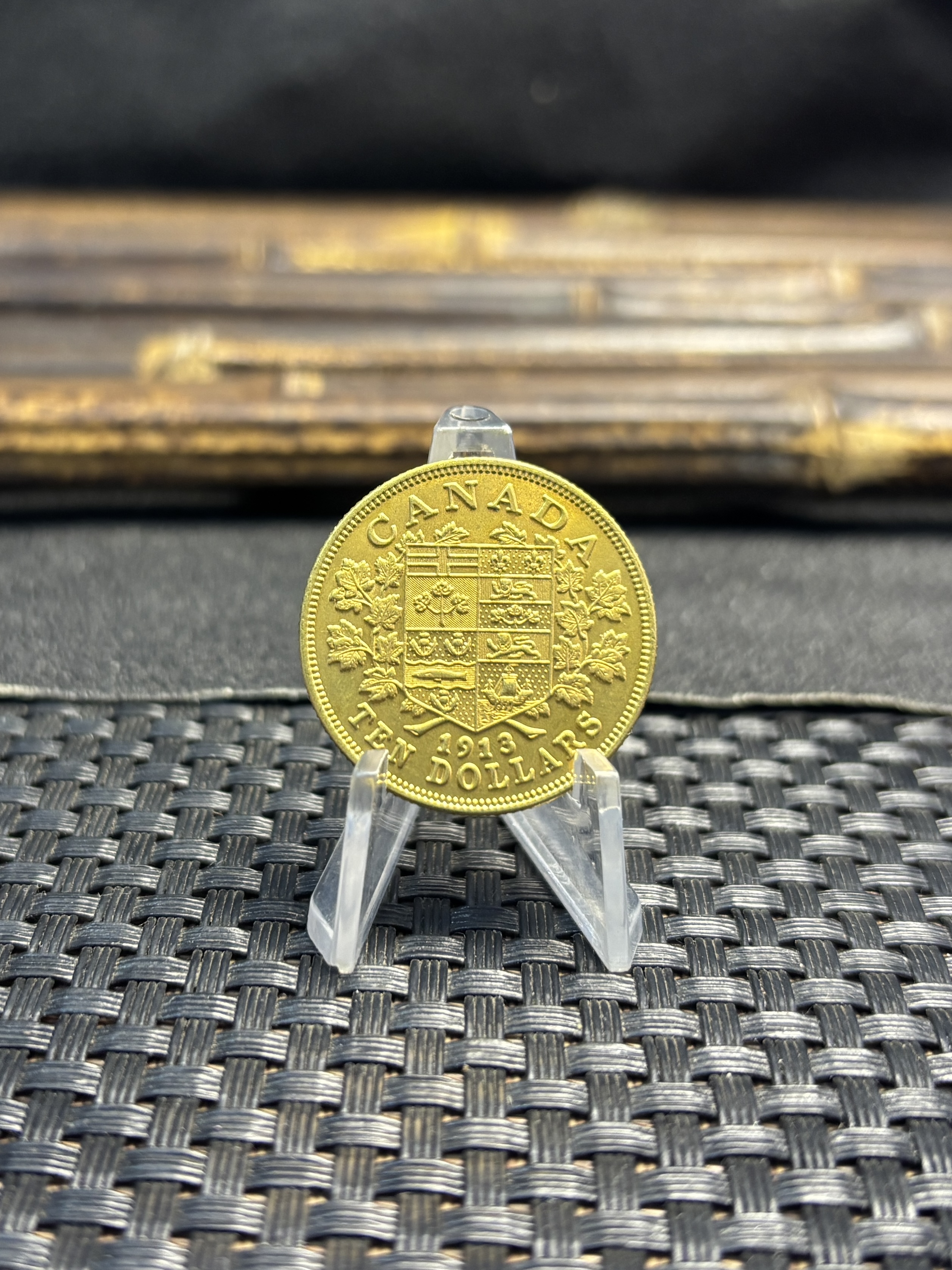 Canada 1913 10 Dollars George V Brass Metal Replica Coin Commemorative Medal,Historical Collectible Art Craft For Enthusiasts
