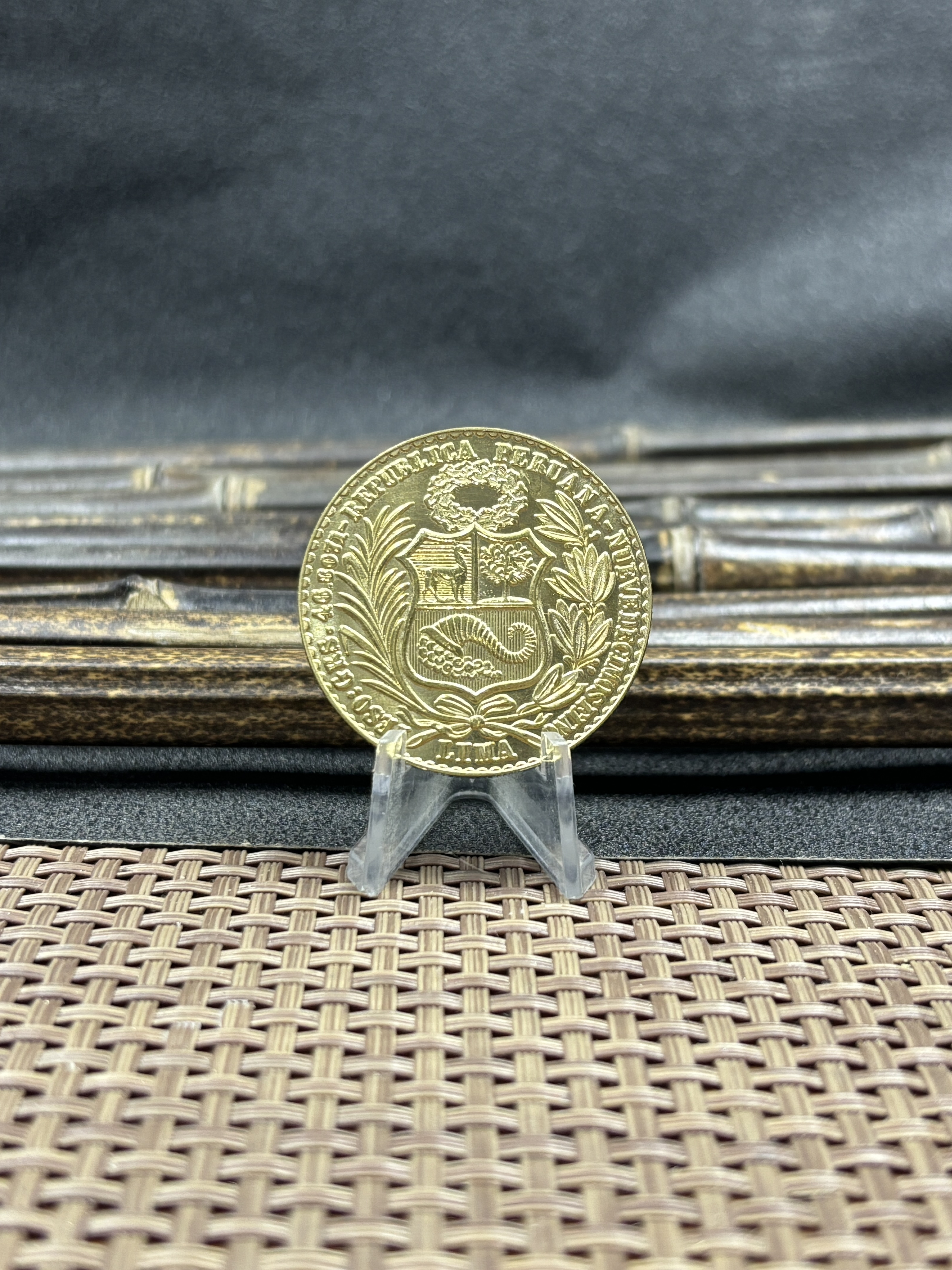 Peru Republic 1969 Lima 100 Soles Oro Libertad Gold Brass Metal Replica Coin Commemorative Medal,Historical Collectible Art Craft For Enthusiasts