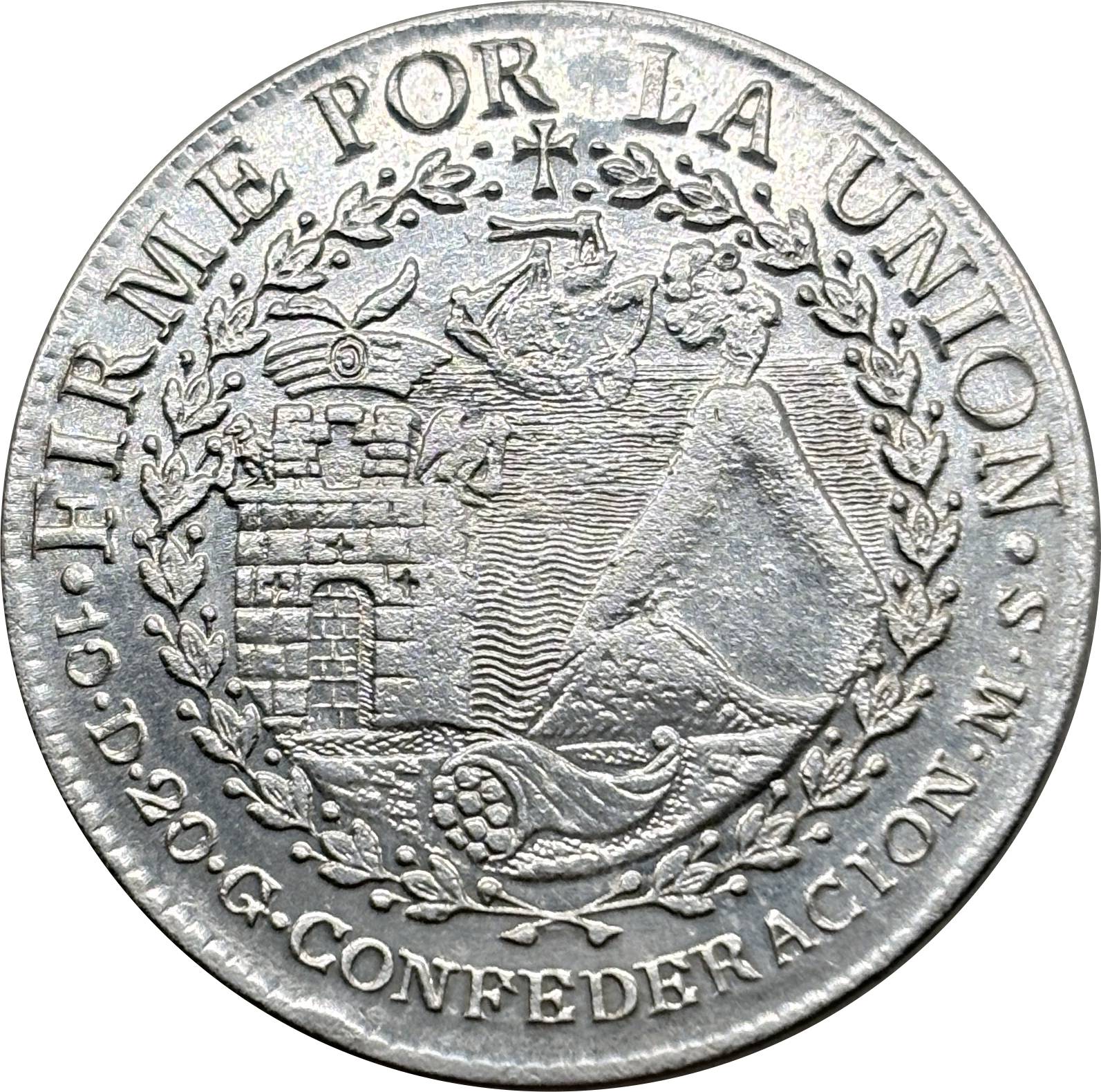 Peru 1838 South Peru Cuzco MS 8 Reales Sun Face Volcano peso Plated Silver Metal Replica Coin Commemorative Medal,Historical Collectible Art Craft For Enthusiasts