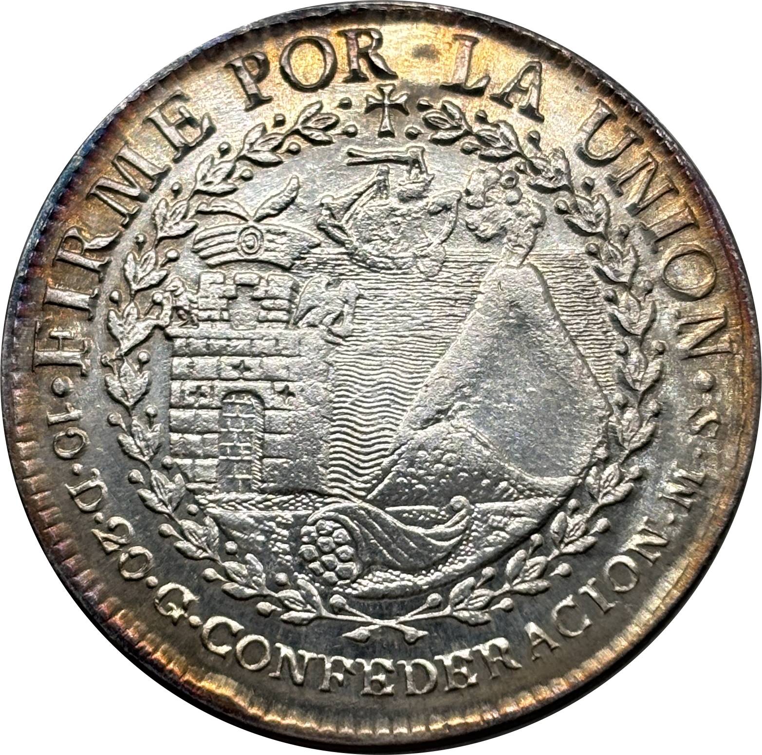 Peru 1838 South Peru Cuzco MS 8 Reales Sun Face Volcano peso Plated Silver Metal Replica Coin Commemorative Medal,Historical Collectible Art Craft For Enthusiasts