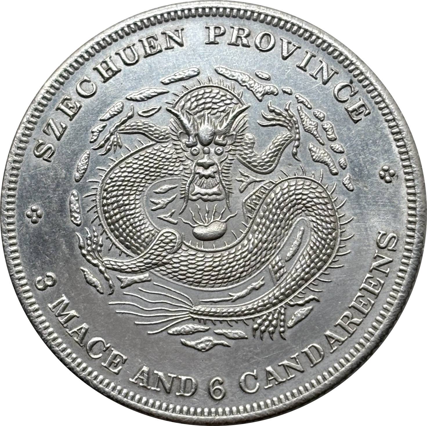 China 1897 50 Fen Guangxu 3 Mace 6 Candareens Szechuan Province Silver Plated Metal Replica Coin Commemorative Medal,Historical Collectible Art Craft For Enthusiasts