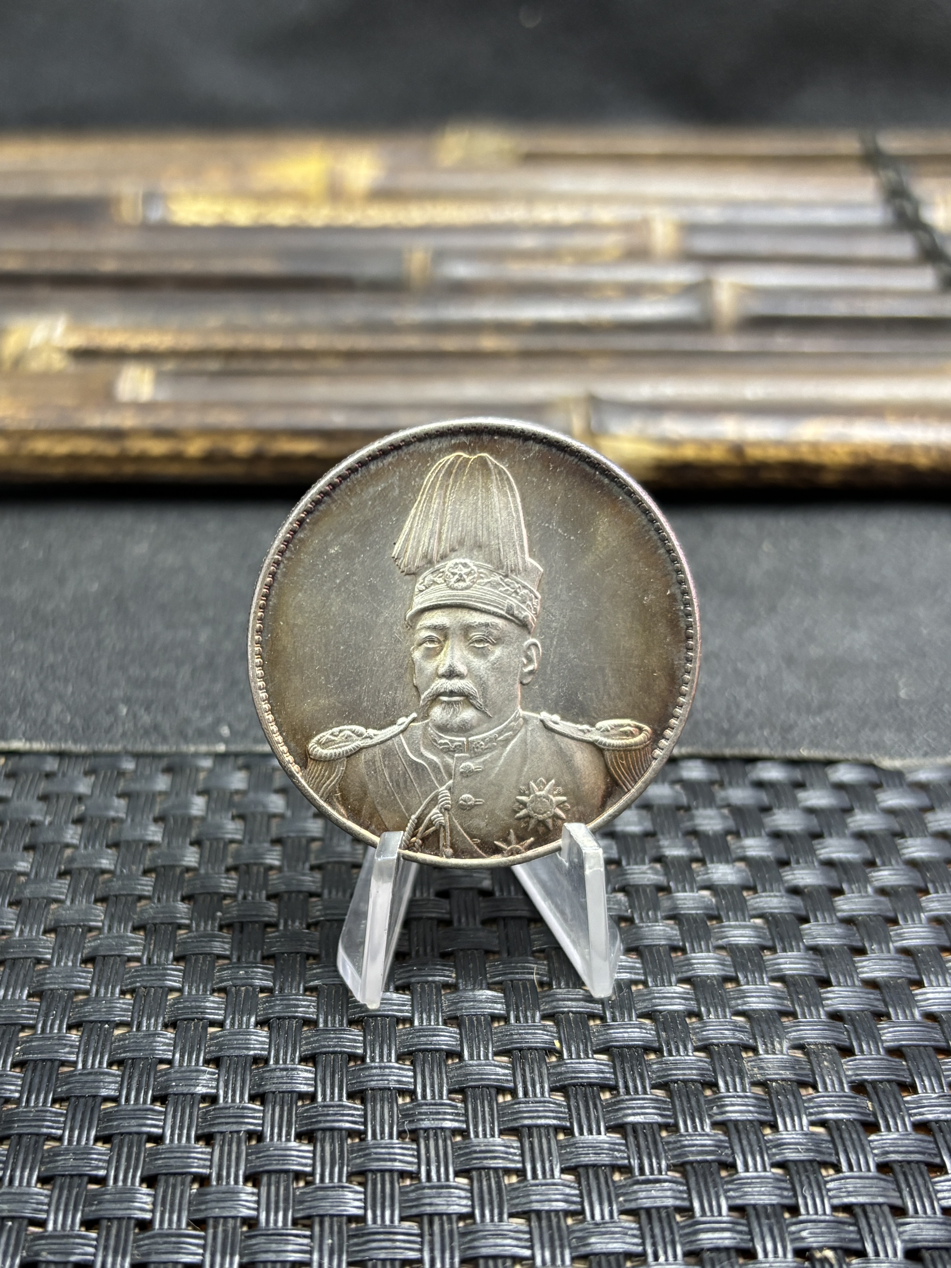 China 1916 1 Yuan Inauguration of Hongxian Emperor Yuan Shikai Silver Plated Metal Replica Coin Commemorative Medal,Historical Collectible Art Craft For Enthusiasts
