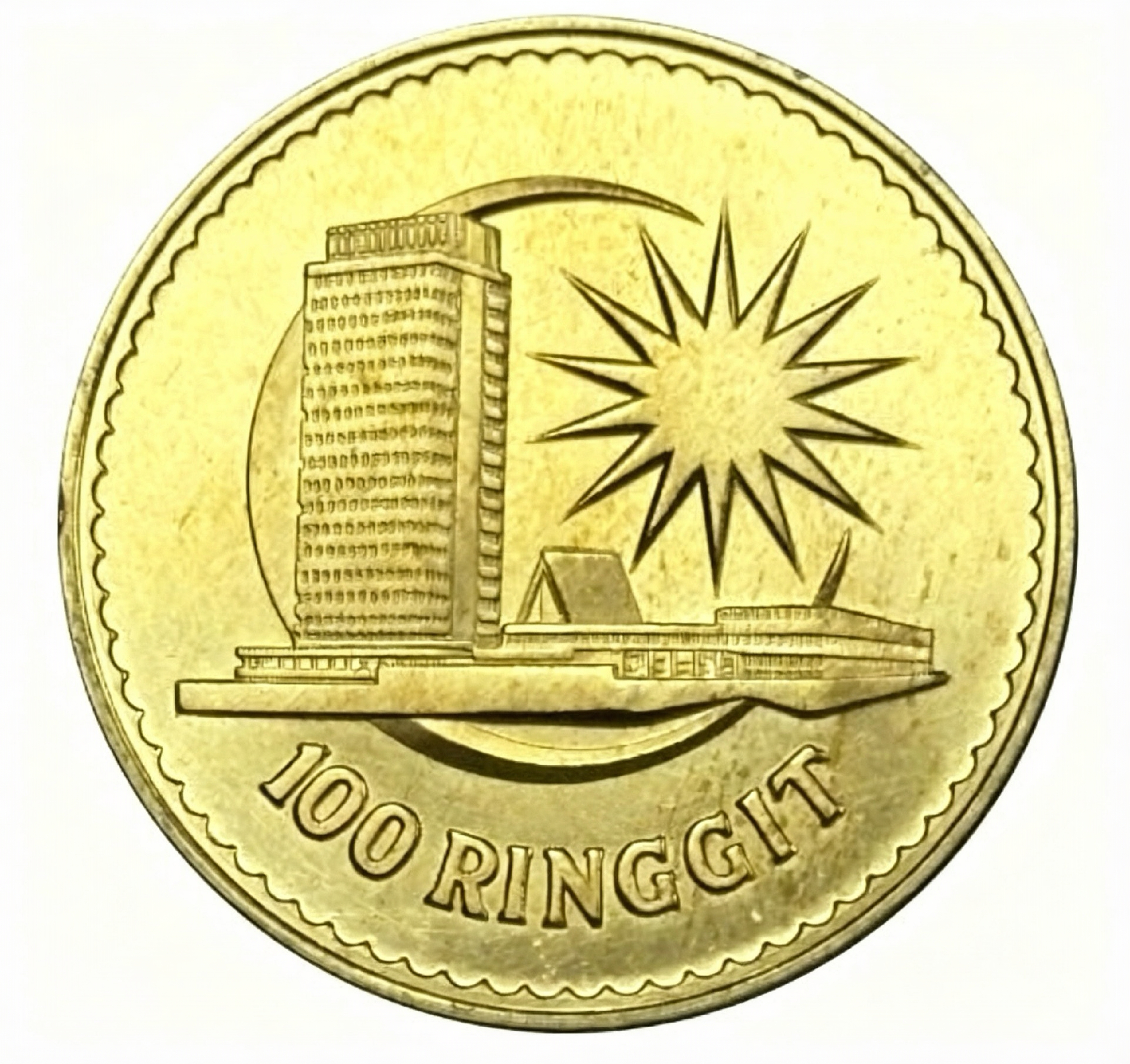 Malaysia 1971 Tunku 100 Ringgit Rahman Abdul Putra Gold Plated Brass Metal Replica Commemorative Coin Collection Coins Commemorative Medal,Historical Collectible Art Craft For Enthusiasts