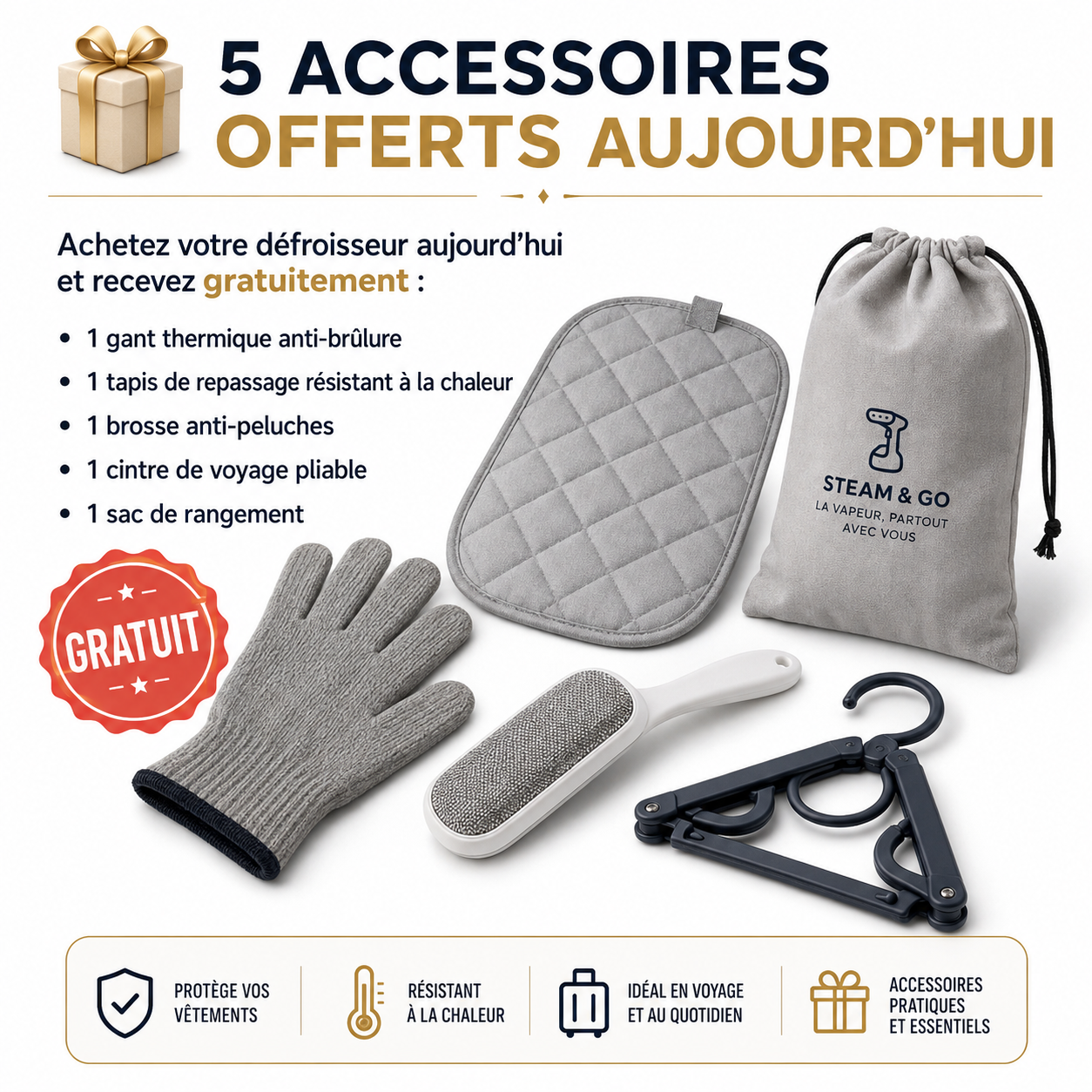 5 ACCESSOIRES OFFERTS AUJOURD’HUI