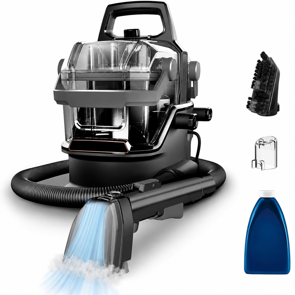 Nettoyeur Détacheur 3-en-1 – Vapeur, Lavage & Aspiration