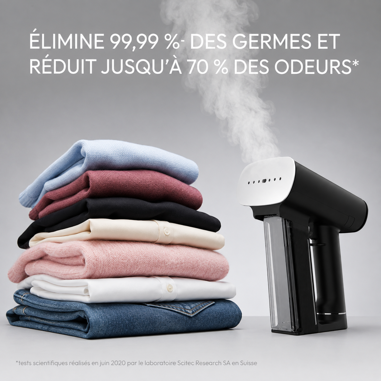 🎁 Défroisseur Vapeur Portable 2200W à 34,99 € + Kit de Repassage 5-en-1 GRATUIT