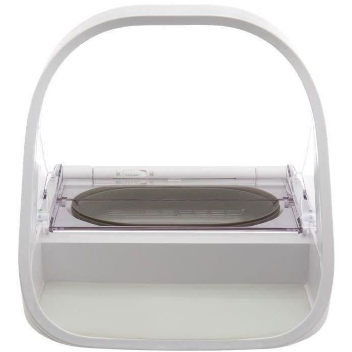 Distributeur de nourriture / croquettes à puce électronique - Blanc (bol simple, un bol double, un tapis et un médaillon)