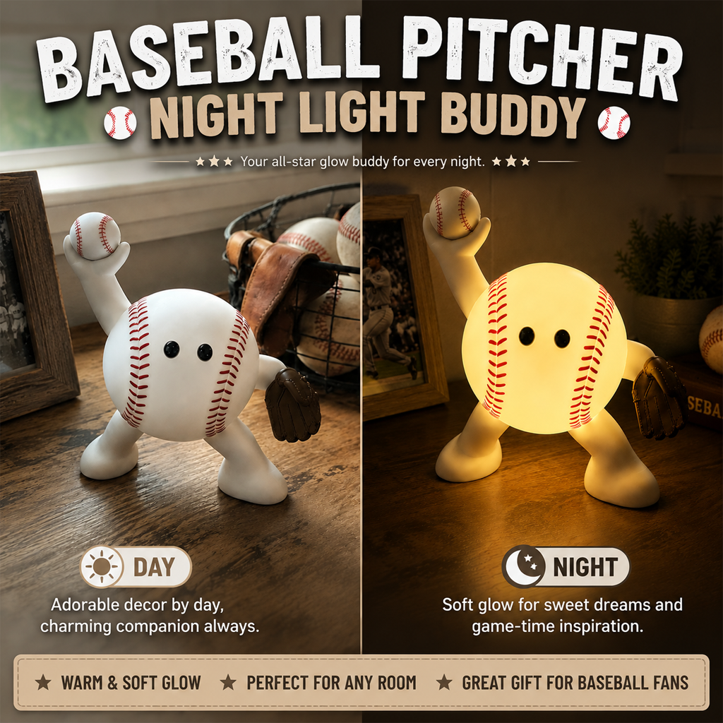 Softball Pitcher Night Light Buddy