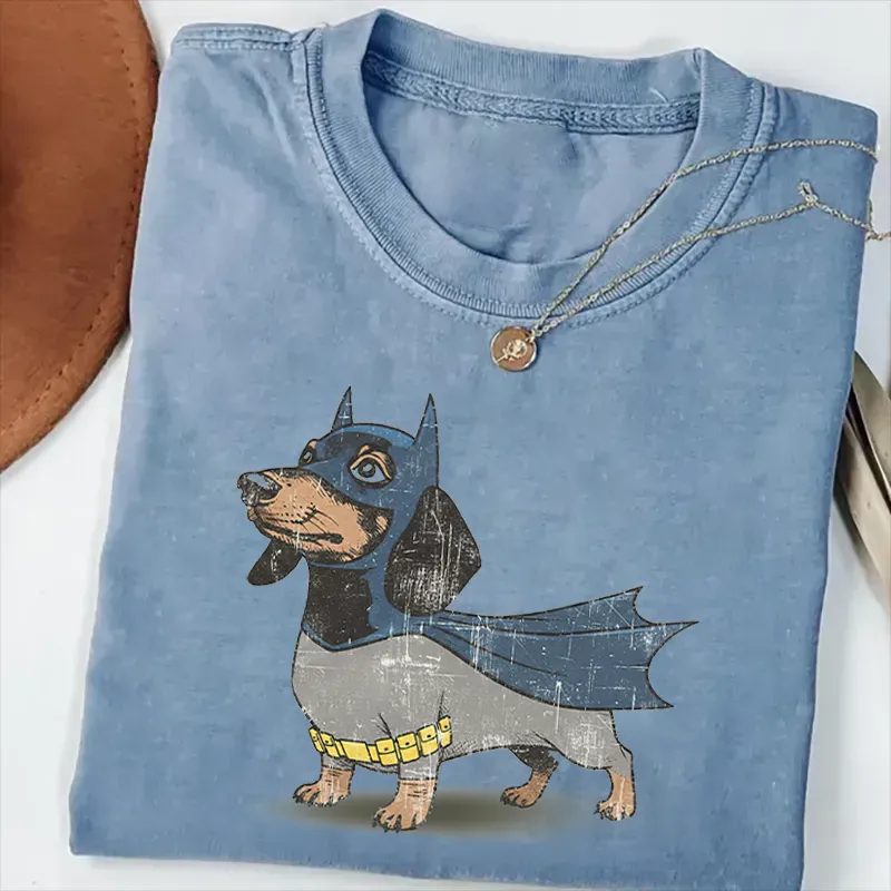 Dachshund Superhero T-shirt-NaturexCraft