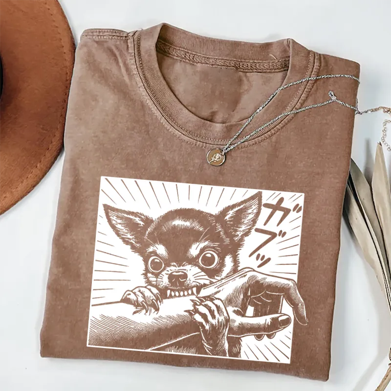 Chihuahua Dog Bite T-shirt-NaturexCraft