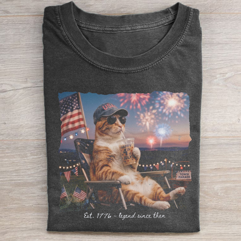 Patriotic Cat meme T-shirt-NaturexCraft