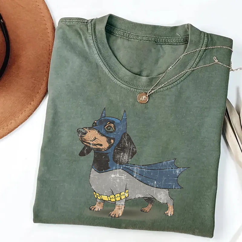 Dachshund Superhero T-shirt-NaturexCraft
