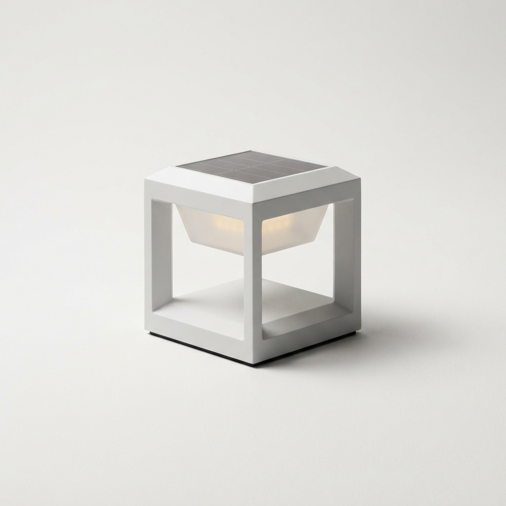 Whitesmoke solar post cap fence light set