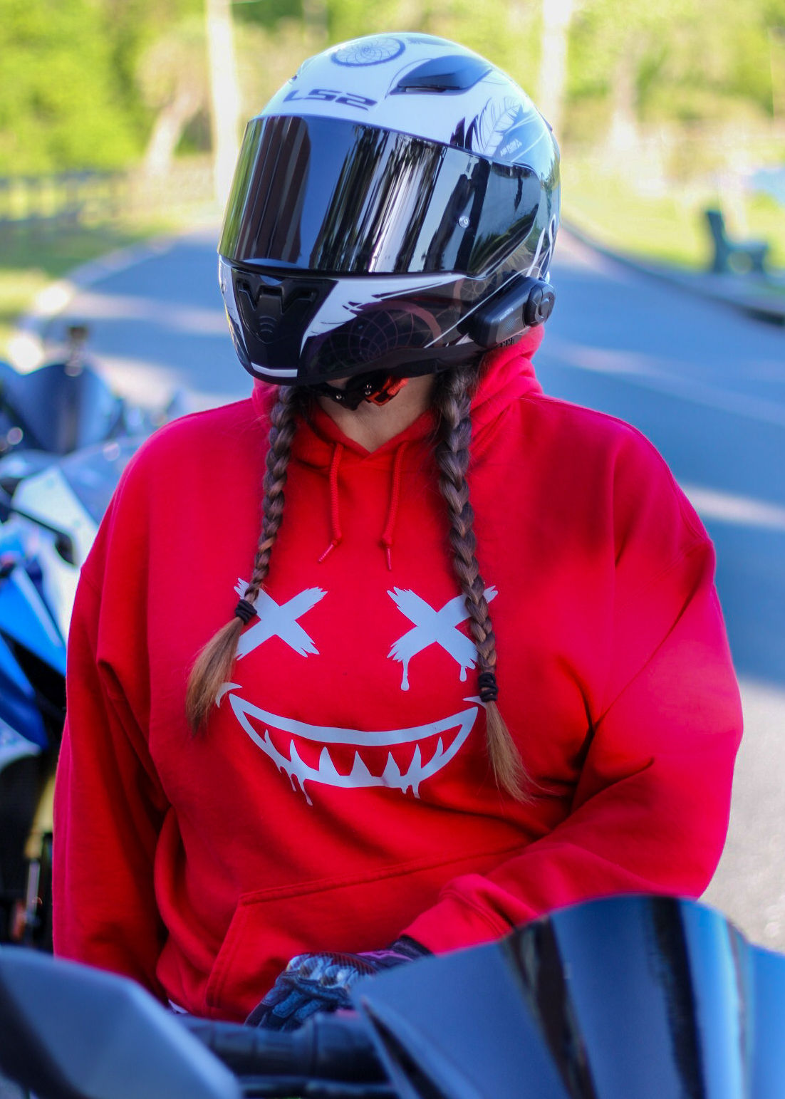 Reflective Smiley Motorcycle Hoodie - High Visibility Riding Hoodie — image 16