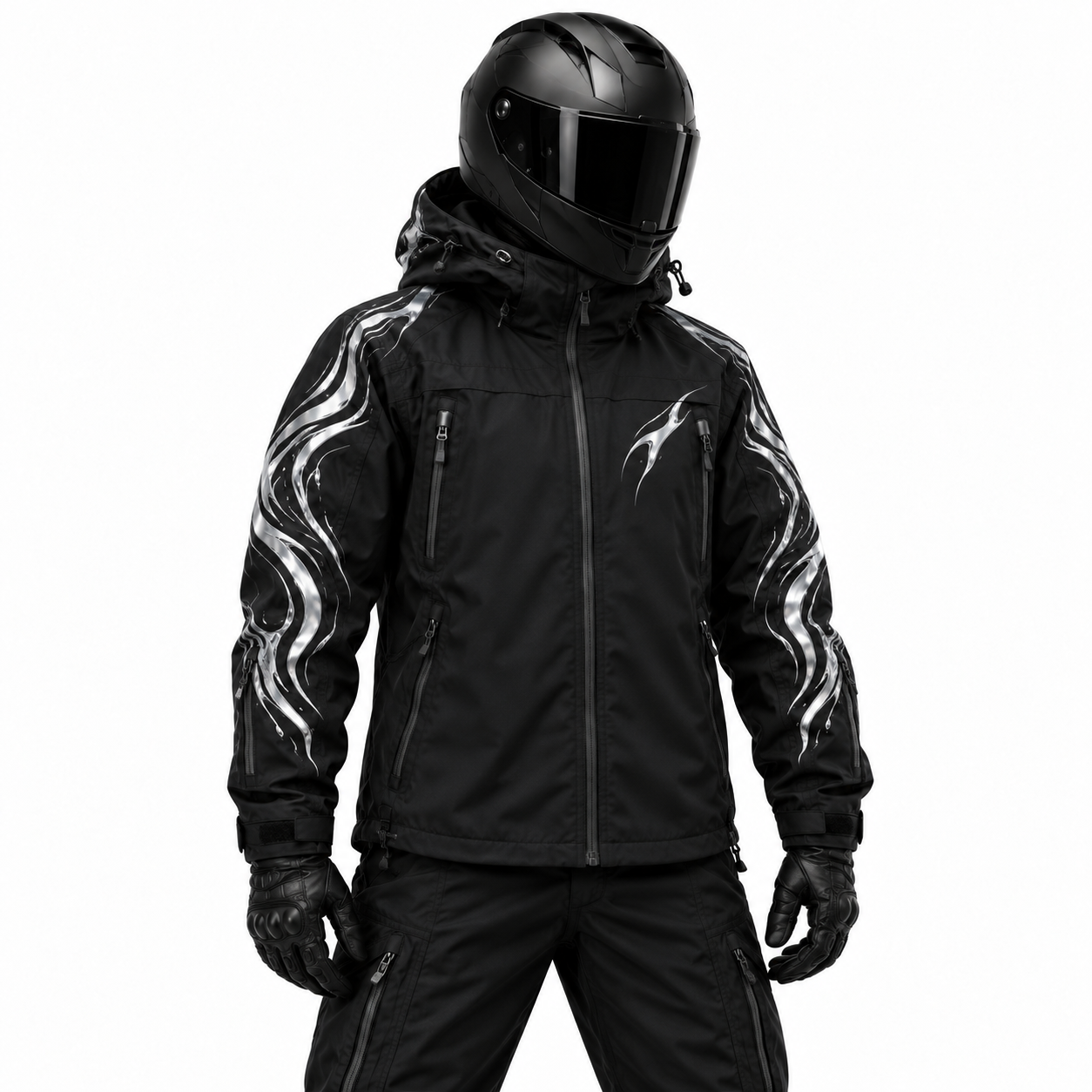 Ghost Torrent Reflective Hardshell Jacket front studio view