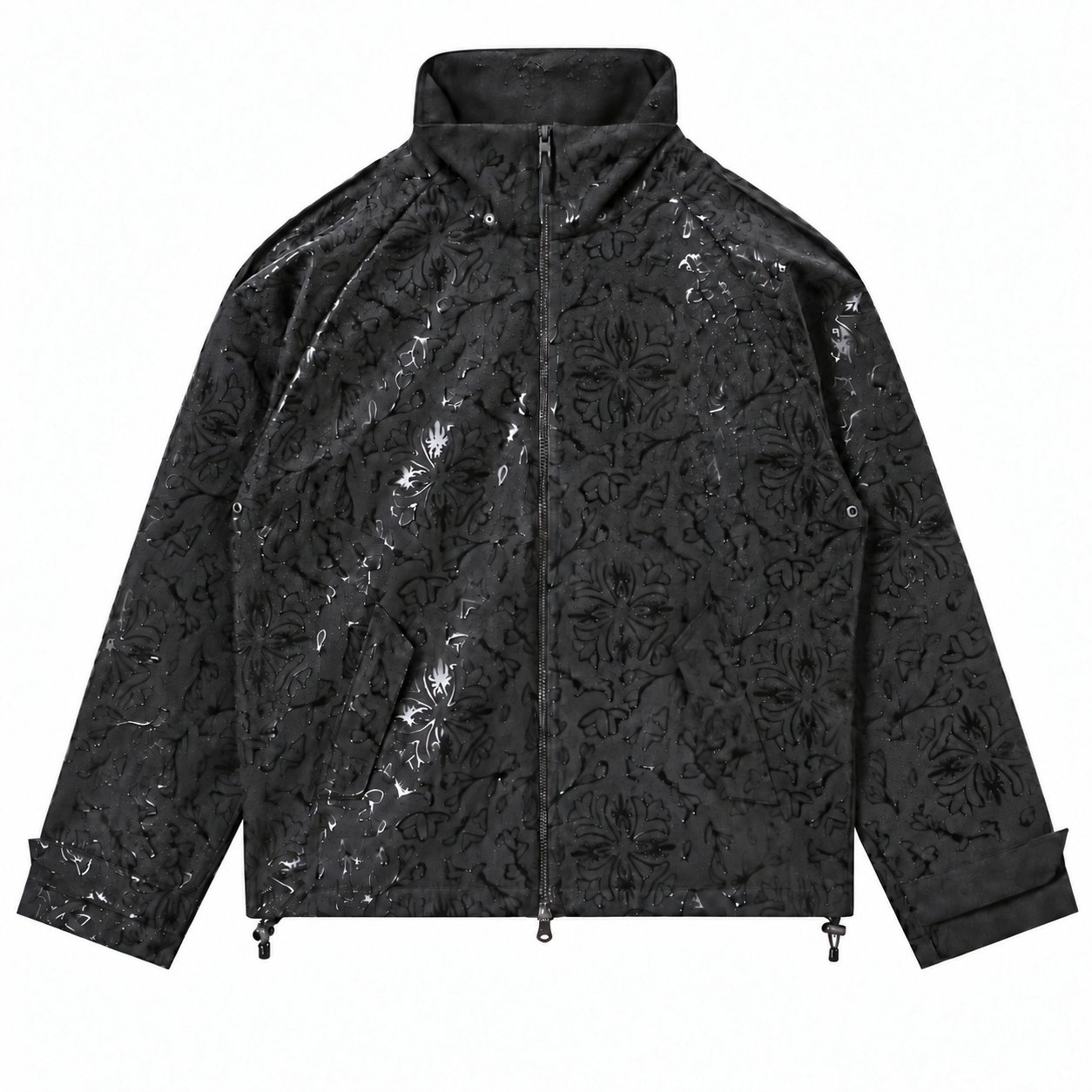 Black Vanguard water-reactive rain jacket product view