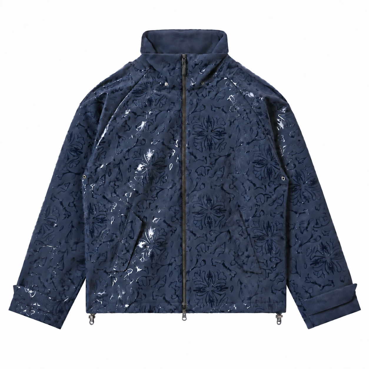 Midnight navy Vanguard water-reactive rain jacket product view