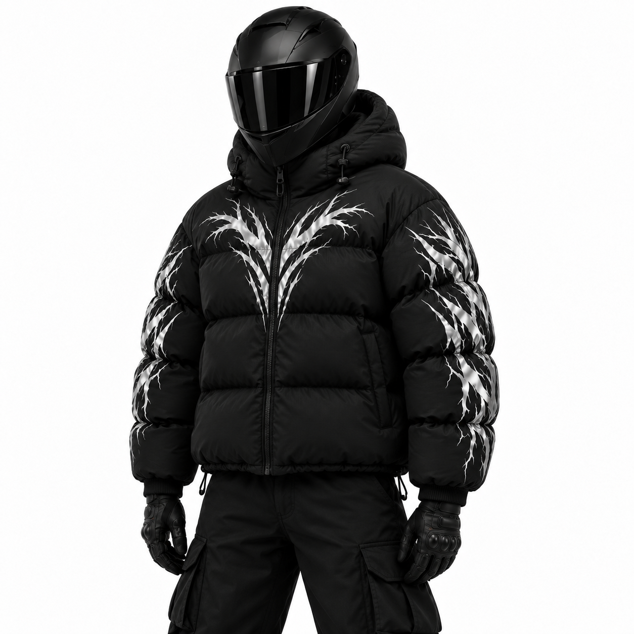 Veilroot Reflective Down Puffer front studio view