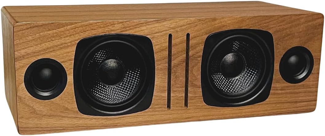 Audioengine B2 Wireless Bluetooth Speaker | Home Music System, Retro Tabletop aptX Bluetooth Speaker, Mini Stereo System | AUX Audio Input for Phone