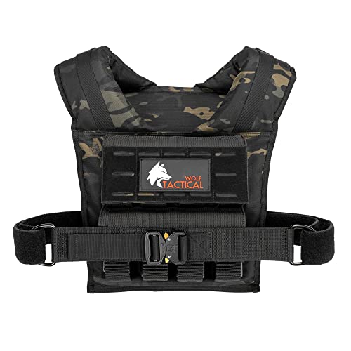 WOLF TACTICAL Weighted Training Vest - Weighted Vest Men Strength Training Weight Vests Workout Vest Weight Vest for Men