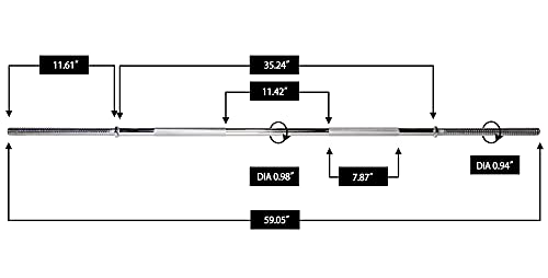 Cast Iron 1" Standard Weight Plates Including 5FT Standard Barbell Bar & Star Locks
