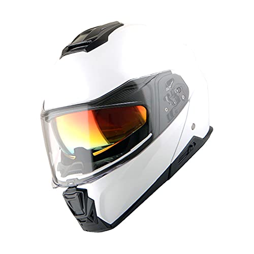 Martian Motorcycle Modular Full Face Helmet Flip up Dual Visor Sun Shield: HG362 Matt Black