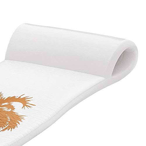 TRC Recreation Sunsation Vinyl Coated Foam Swimming Pool Float Mat Adult Lounger with Built-in Roll Pillow