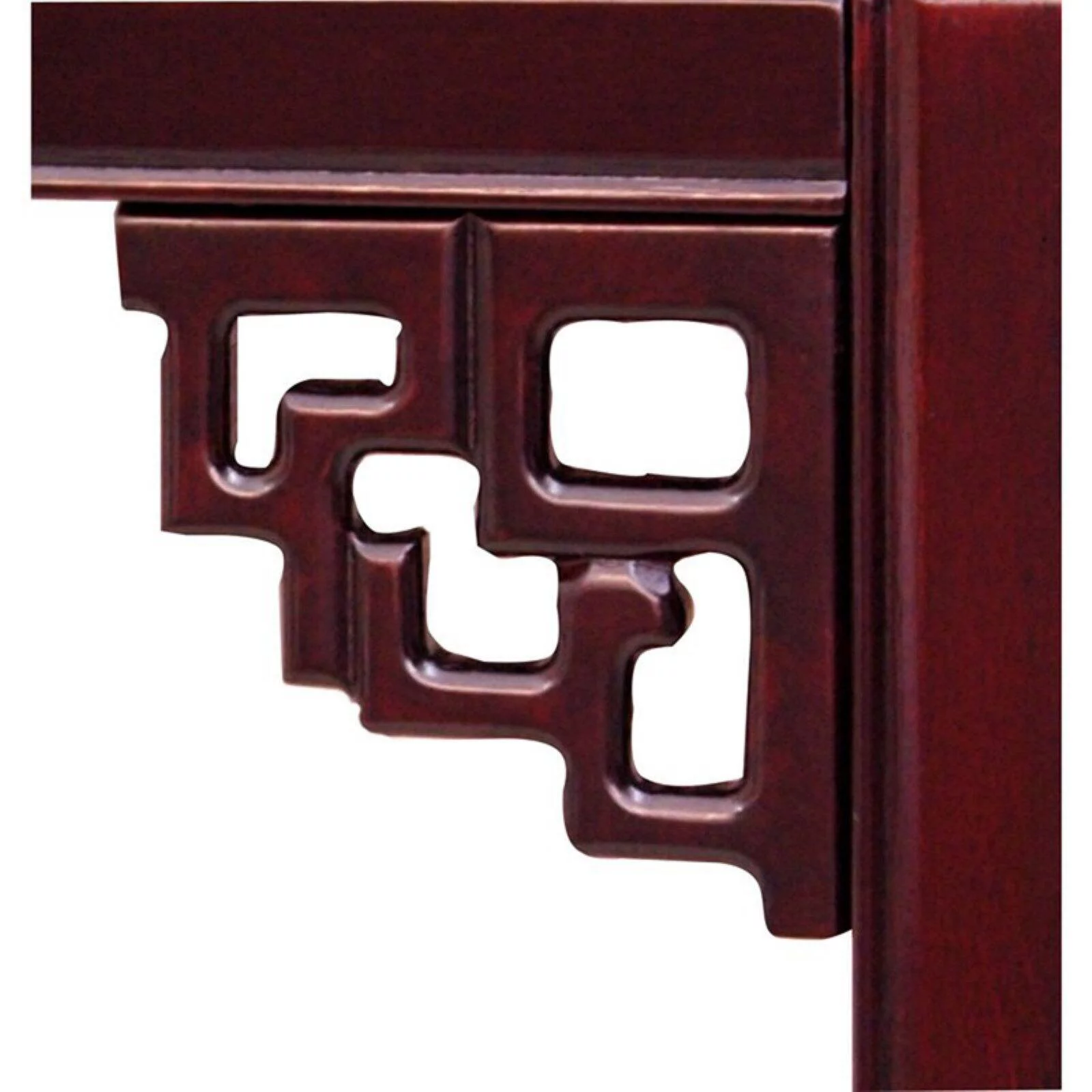 Oriental Furniture Rosewood Square Ming Table, Two-tone