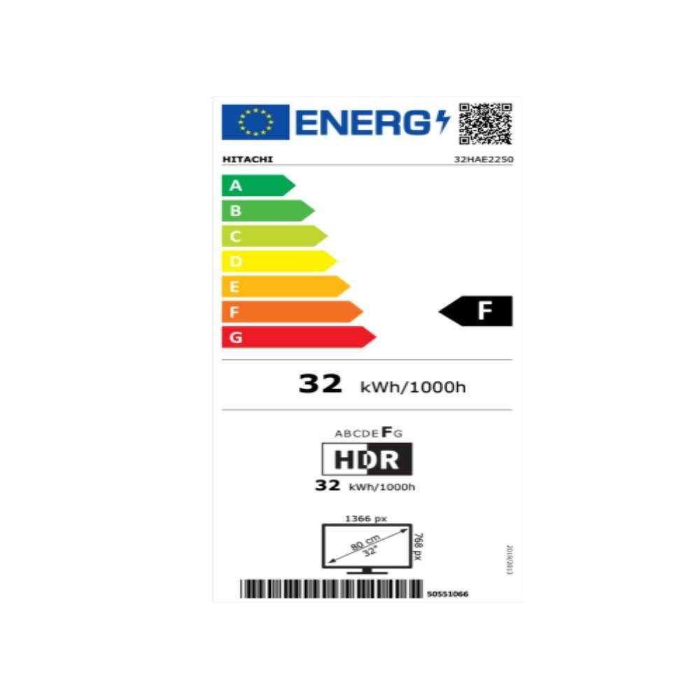 Smart TV Hitachi 32HAE2250 32x22 HD LED WiFi Black