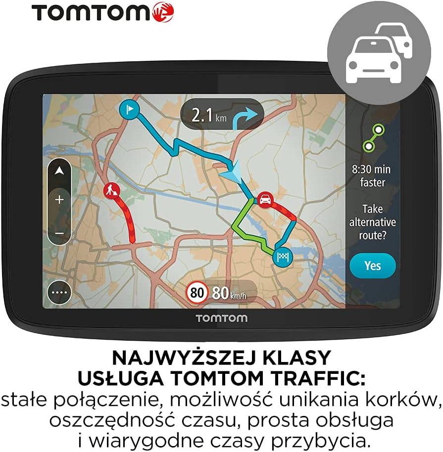 TomTom Car Sat Nav GO Essential, 6 Inch, with Traffic Congestion and Speed Cam Alert trial thanks to TomTom Traffic, EU Maps, Updates via WiFi
