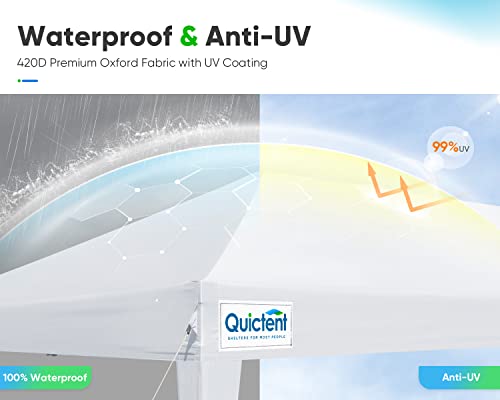 Quictent 10x20ft Easy Pop up Canopy Tent Instant Canopy Shelter Waterproof with Roller Bag