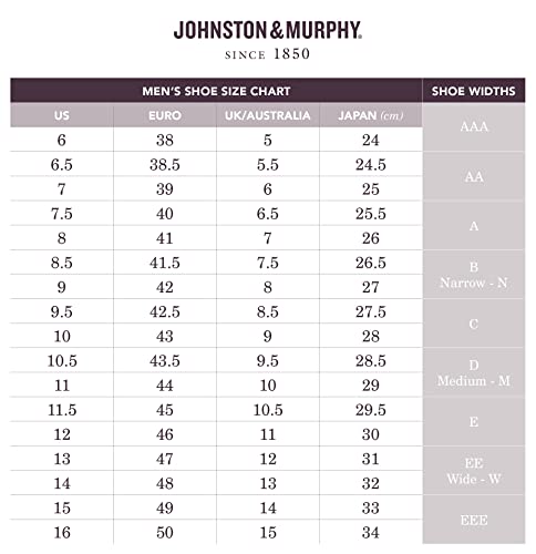 Johnston & Murphy Men's Holden Plain Toe Classic Dress Shoe | Genuine Leather | Lightweight Athletic Construction