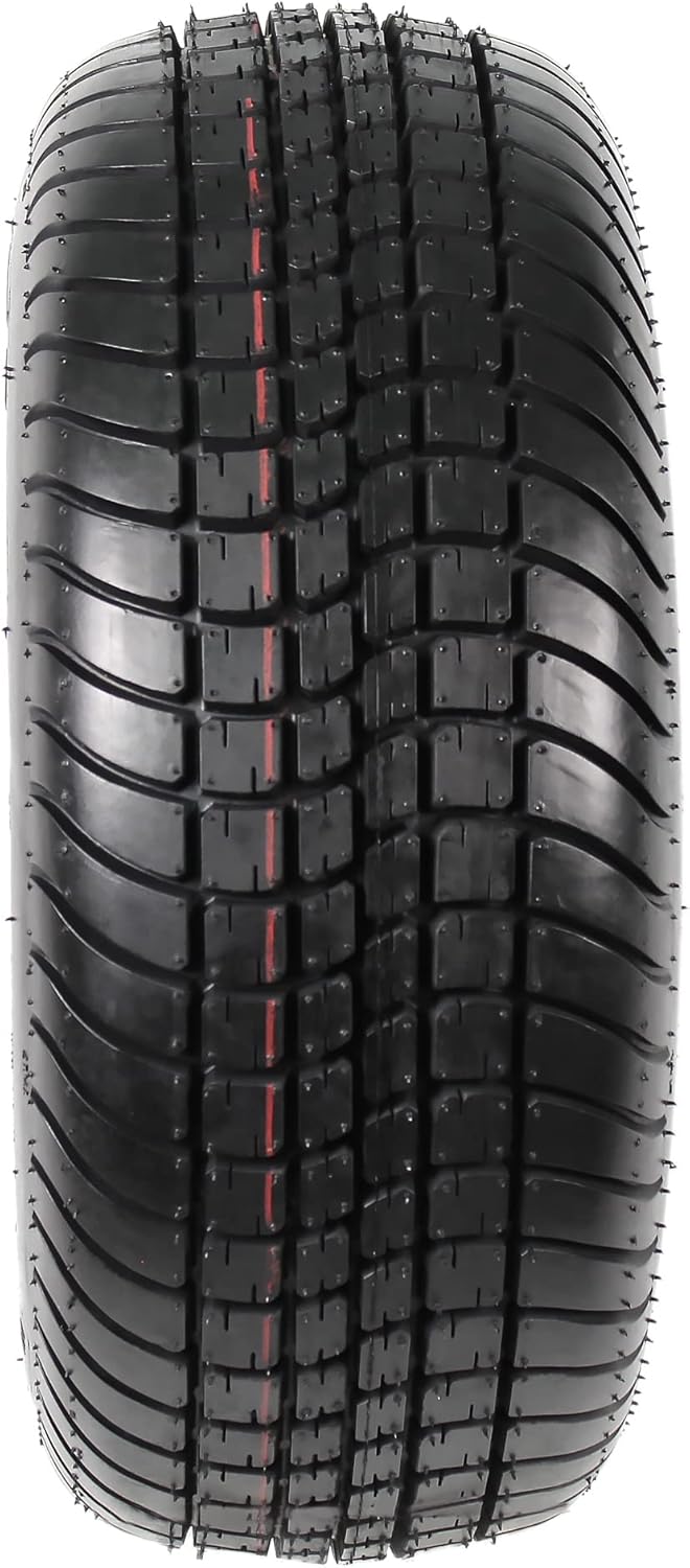 Trailer Tire On Rim 20.5 8 10 205/65-10 20.5X8.0-10 5 Lug Range E Wheel White