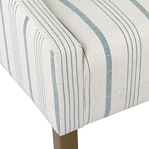HomePop Velvet Swoop Arm Accent Chair, Suri Blue