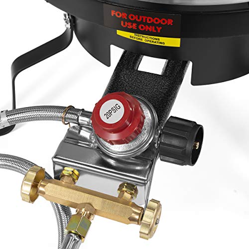 Barton Turkey Deep Fryer High Pressure Burner All Purpose Aluminum Boiler Roaster Clam Bake Crawfish Pot Boiling Lid Seafood Cajun Gas Stove Burner
