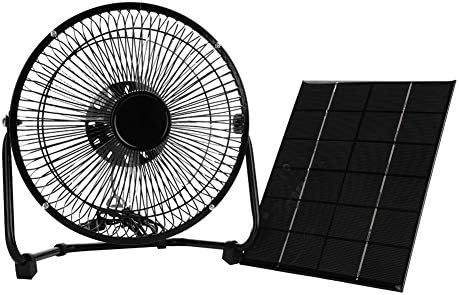 Solar Panel Powered Fan, Mini Portable Solar Energy Cooling Fan Ventilator for Travel Camping Fishing Pack of 2