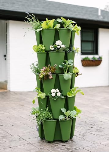 Greenstalk Patented Large 5 Tier Vertical Garden Planter with Patented Internal Watering System Great for Growing a Variety of Strawberries
