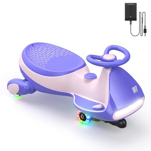 FanttikRide 12V N7 Pro Electric Wiggle Car with Pedal, Rechargeable Battery, CyberWiggle, 2 in 1 Swing Car, 2 Speed, Anti-Rollover, Flashing Wheels