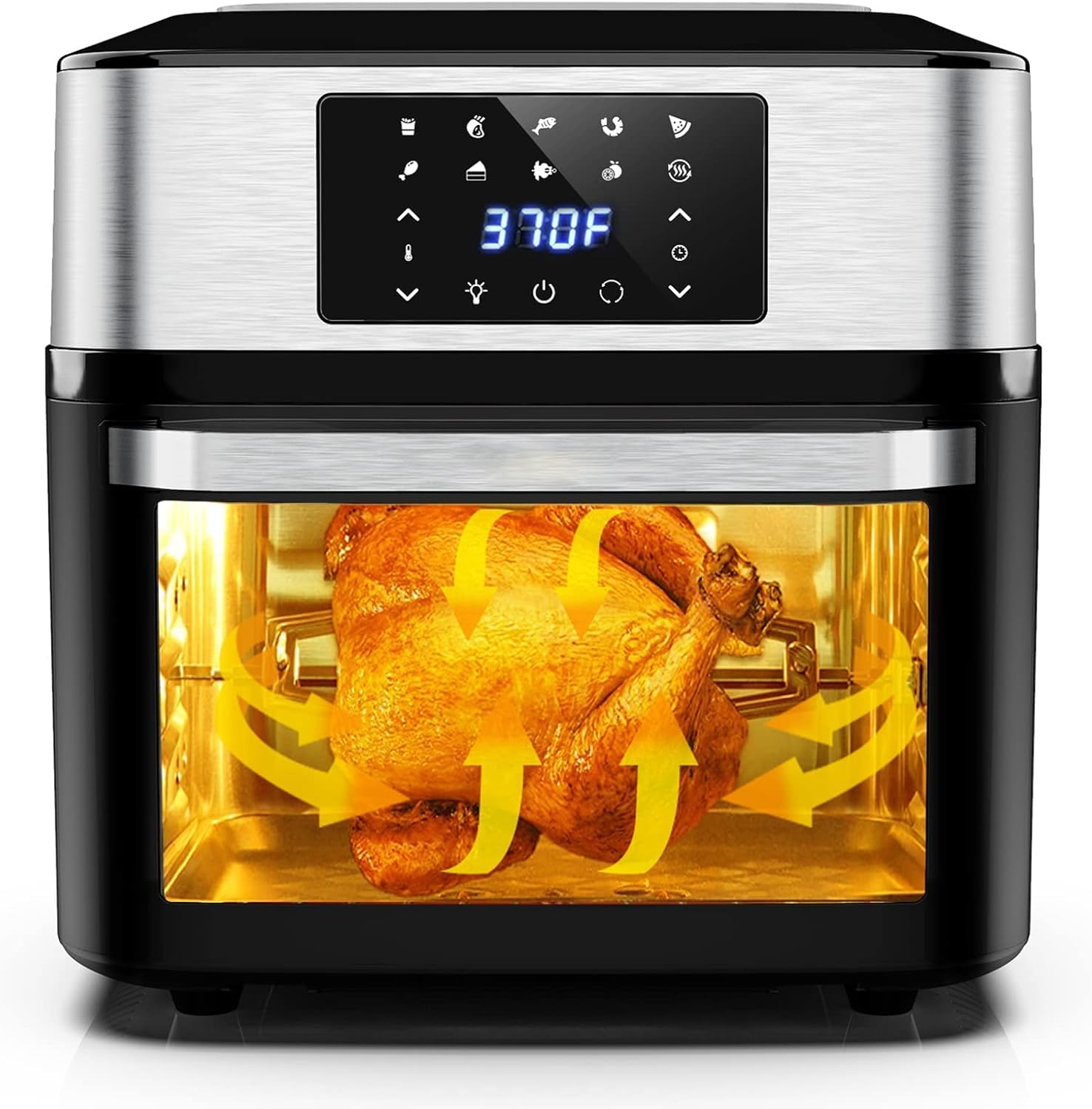 10-in-1 Air Fryer Oven, 20 Quart Airfryer Toaster Oven Combo, 1800W Large Digital LED Screen Air Fryers