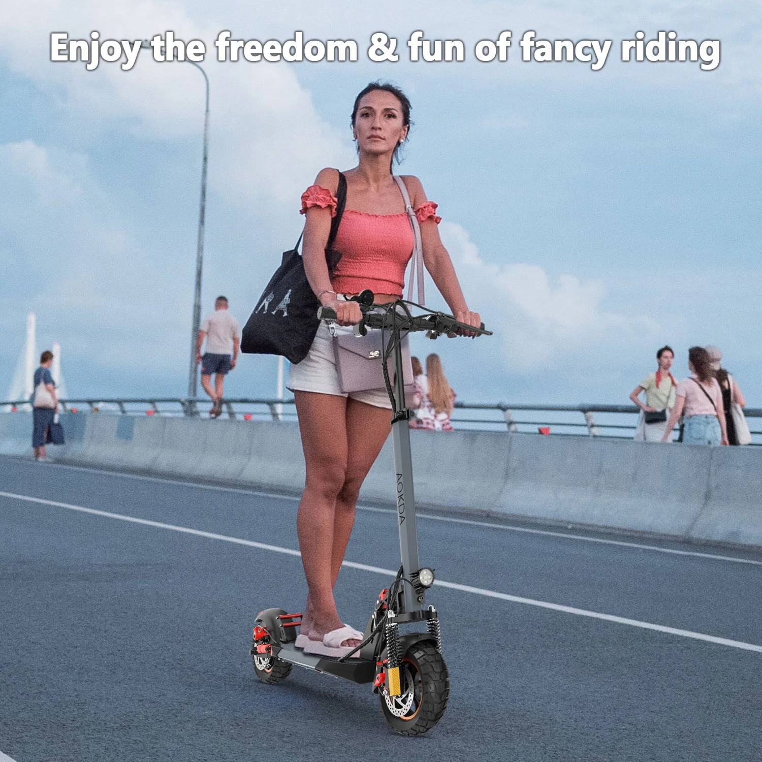 iENYRID Electric Scooter for Adults up to 26 Miles Long Range, 500W 3 Speeds Foldable Commute E-Scooter up to 28mph