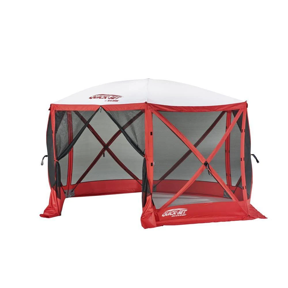 Clam Quick Set Escape Sport Tailgating Shelter Tent + Wind u0026 Sun Panels (3 Pack)