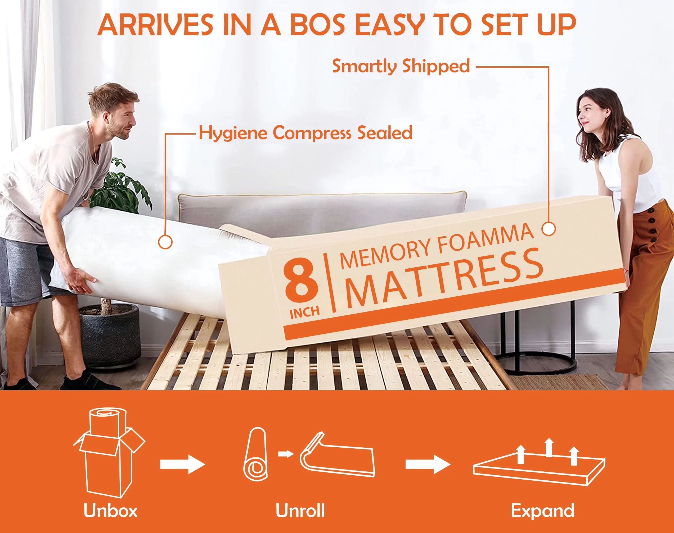 YRLLENSDAN 5/6/8/10 inch Twin Size Mattress with Cover