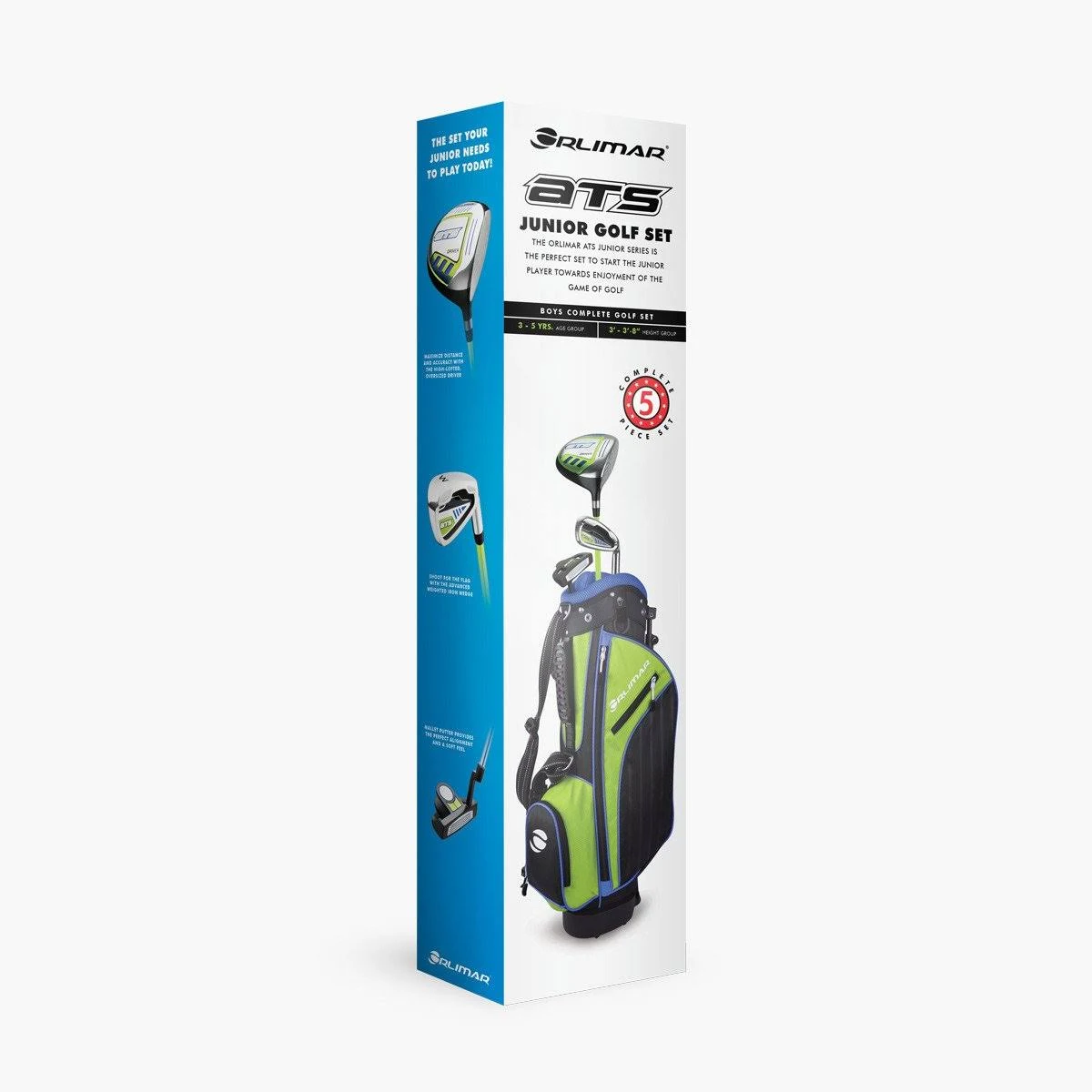 Orlimar ATS Junior Boys& Golf Set with Stand Bag (Ages 3-5)