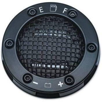 Kuryakyn LED Mesh Black Fuel and Battery Gauge Gas Cap 6551