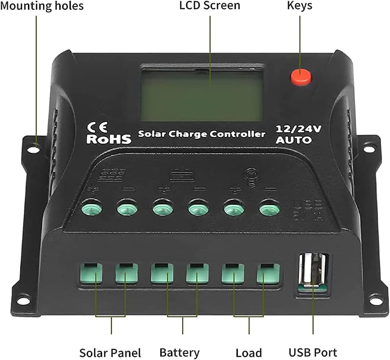 HQST 400W Solar Panel Kit 12V Monocrystalline Solar Panel with 40A MPPT Solar Charge Controller, Mounting Z Bracket, 20FT 10AWG Solar Cable